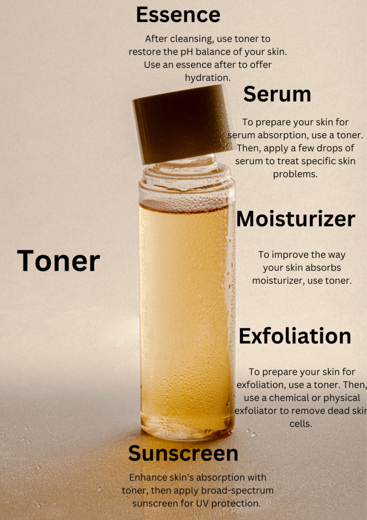 Skincare routine and toning