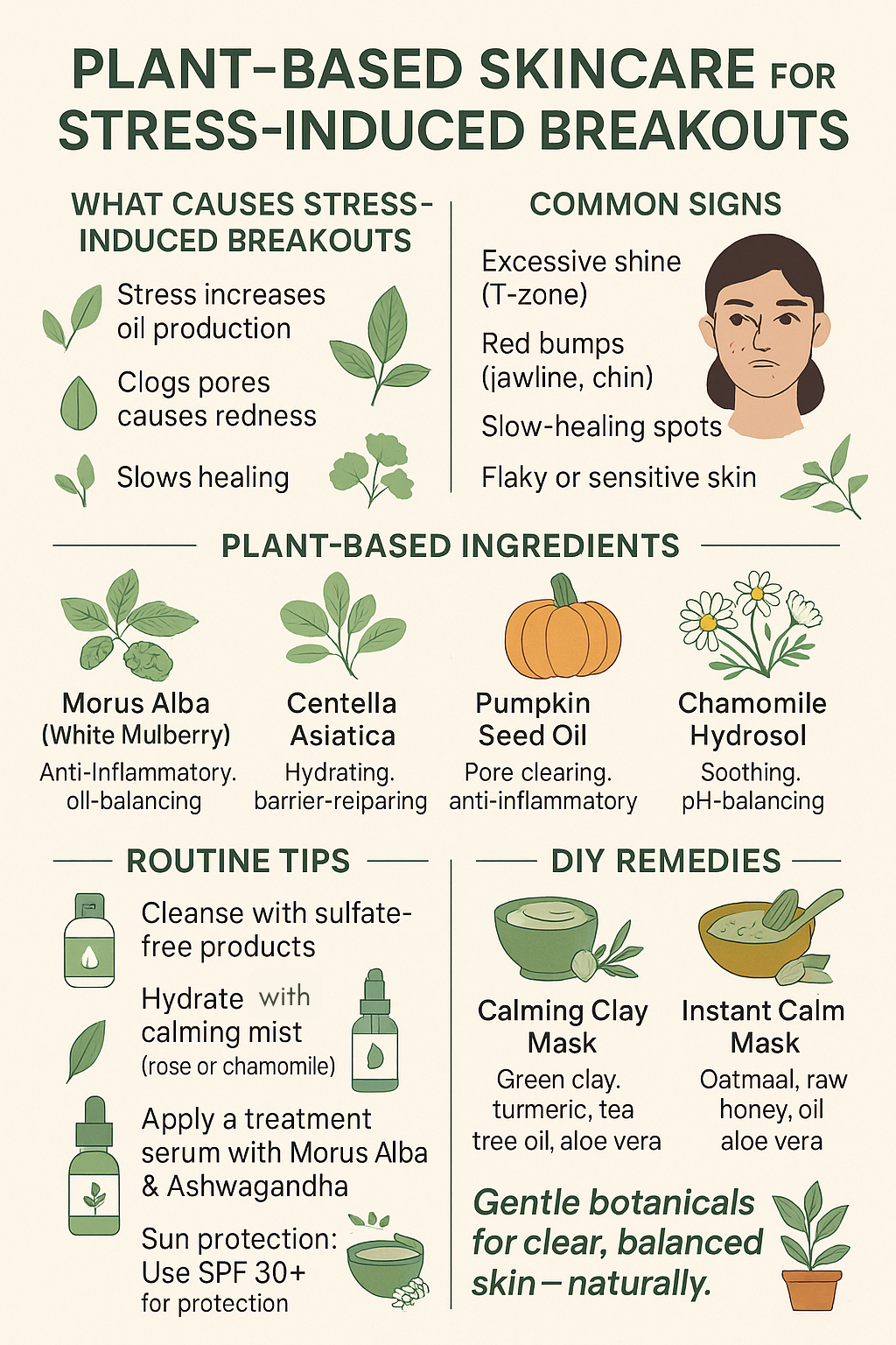 Plant-Based Skincare for Breakouts: Stress Relief for Skin